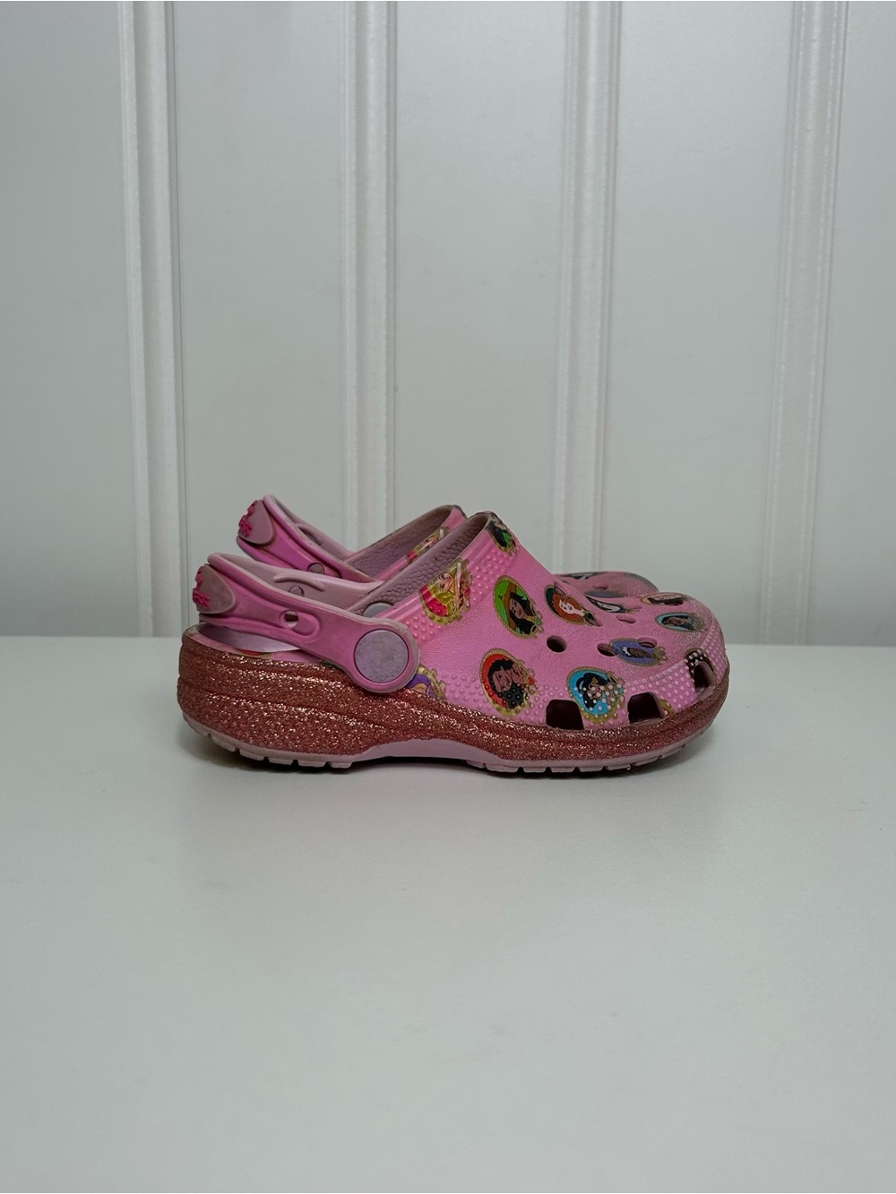 Crocs Disney princess pink glitter clog sandals toddler girl kids 10